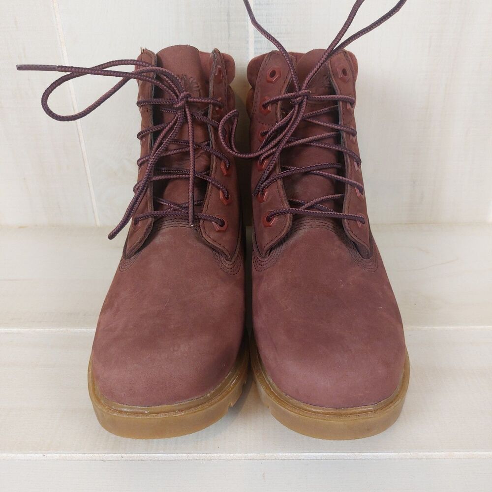 Timberland Linden Woods 6-In Waterproof Ankle Boots Women's Size 6 Burgundy - Picture 5 of 8